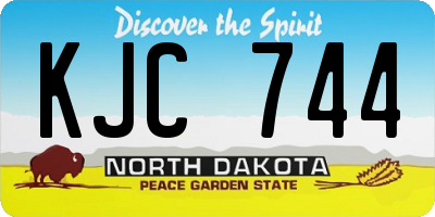 ND license plate KJC744