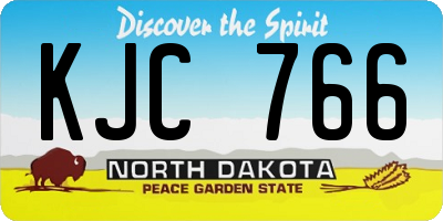 ND license plate KJC766