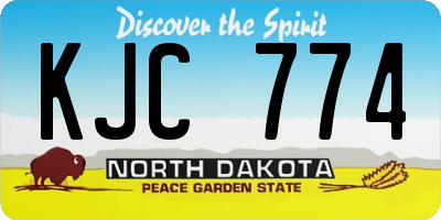 ND license plate KJC774