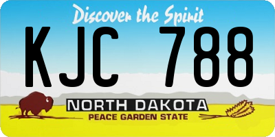 ND license plate KJC788