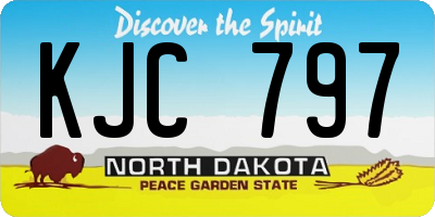 ND license plate KJC797
