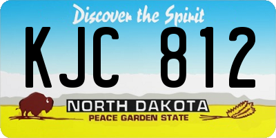 ND license plate KJC812