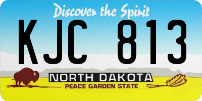 ND license plate KJC813