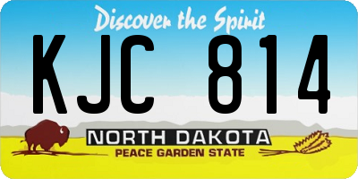 ND license plate KJC814