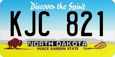 ND license plate KJC821