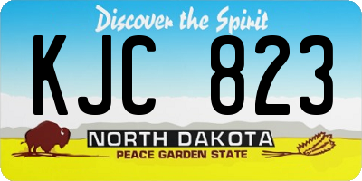 ND license plate KJC823