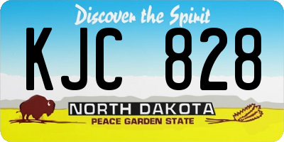 ND license plate KJC828