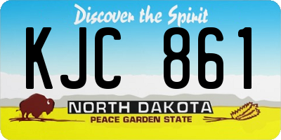 ND license plate KJC861