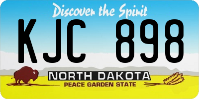 ND license plate KJC898