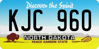ND license plate KJC960