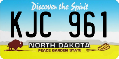 ND license plate KJC961
