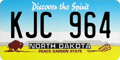 ND license plate KJC964
