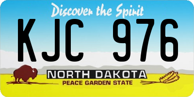 ND license plate KJC976