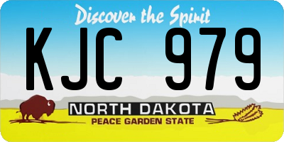 ND license plate KJC979