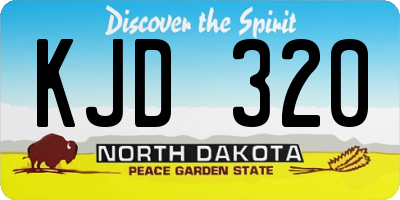 ND license plate KJD320