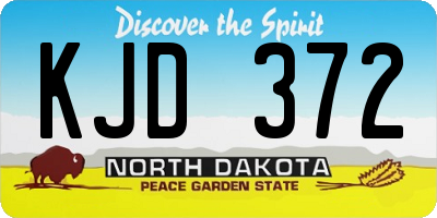 ND license plate KJD372