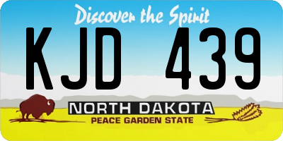ND license plate KJD439