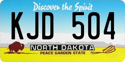ND license plate KJD504