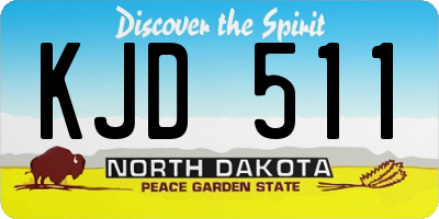 ND license plate KJD511