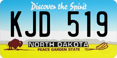 ND license plate KJD519