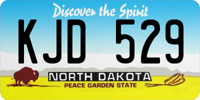 ND license plate KJD529