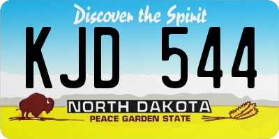 ND license plate KJD544