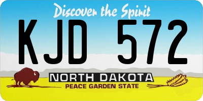 ND license plate KJD572