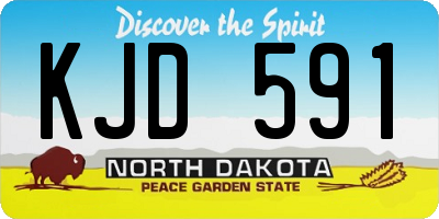 ND license plate KJD591