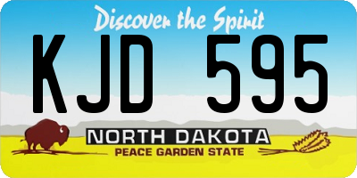 ND license plate KJD595