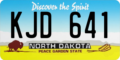 ND license plate KJD641