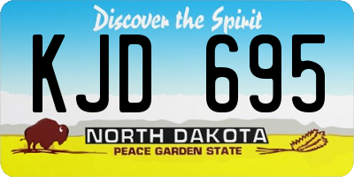 ND license plate KJD695