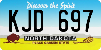 ND license plate KJD697