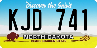 ND license plate KJD741