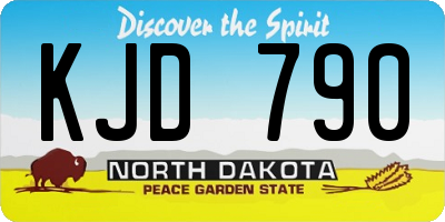 ND license plate KJD790
