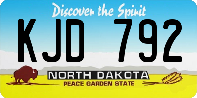 ND license plate KJD792