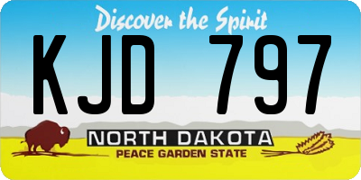 ND license plate KJD797