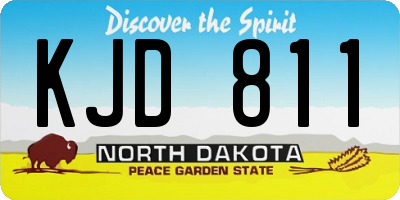 ND license plate KJD811