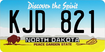 ND license plate KJD821
