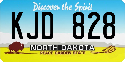 ND license plate KJD828