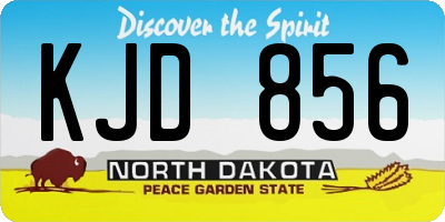 ND license plate KJD856