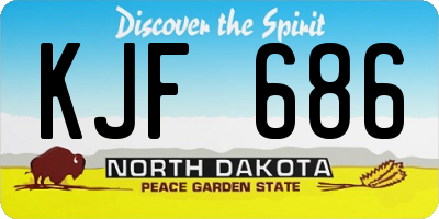ND license plate KJF686
