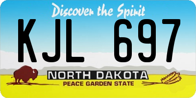 ND license plate KJL697