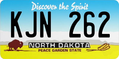 ND license plate KJN262