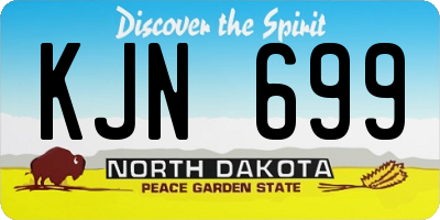 ND license plate KJN699