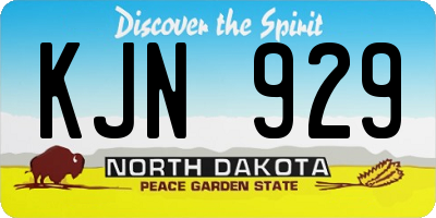 ND license plate KJN929