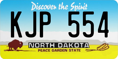 ND license plate KJP554