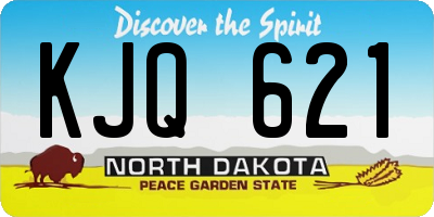 ND license plate KJQ621
