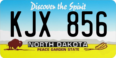 ND license plate KJX856