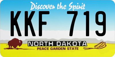 ND license plate KKF719