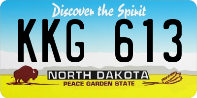 ND license plate KKG613